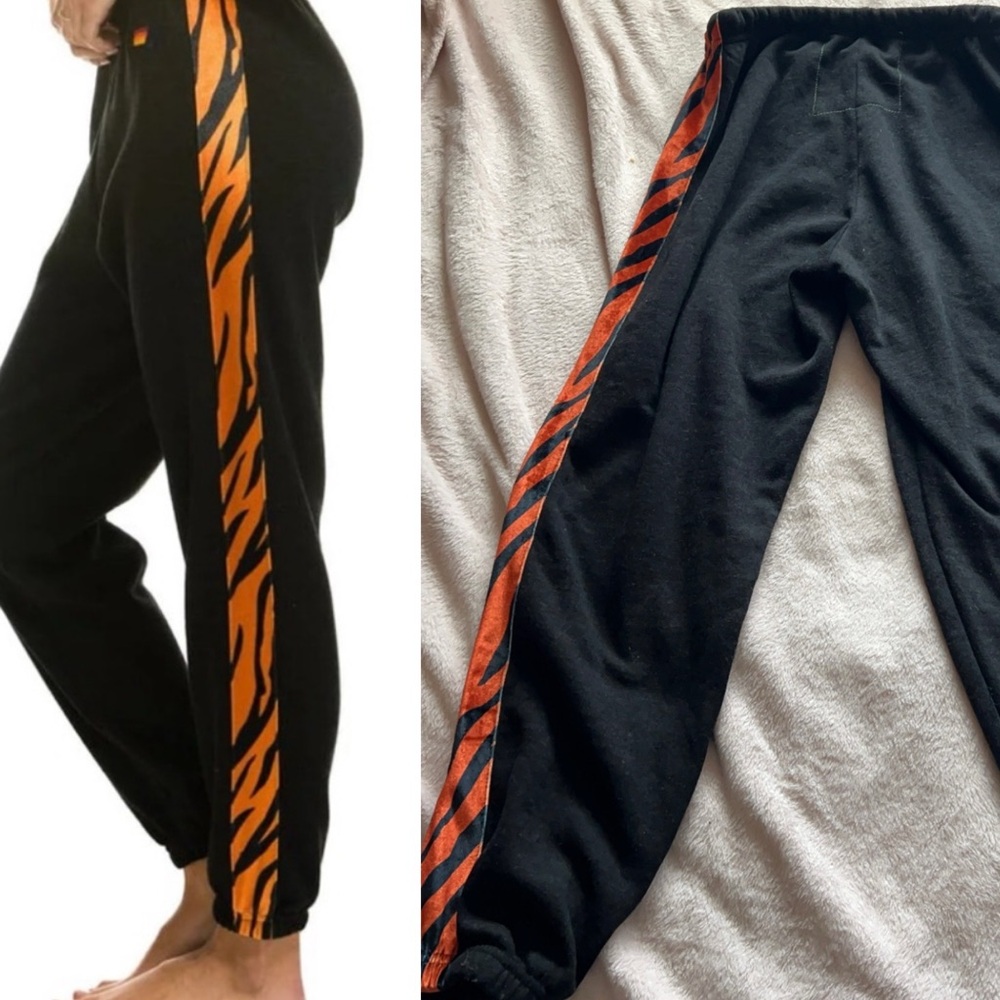 Aviator Nation L Sweatpants Black // Tiger Stripe